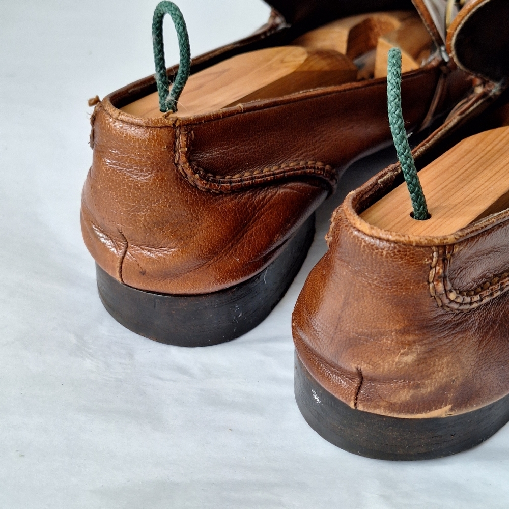 VINTAGE Rare Gucci Horsebit Brown Leather Flat Loafers - 8.5 - Picture 7 of 15